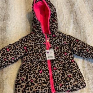 Baby Girl Animal Print Bubble Jacket